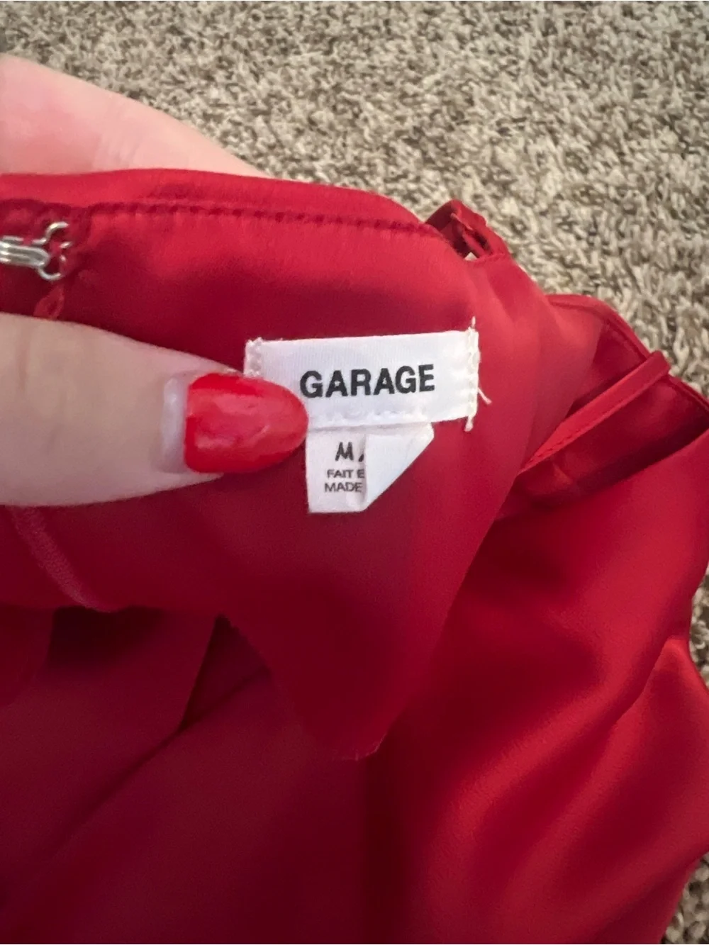 GARAGE Red Slip Dress